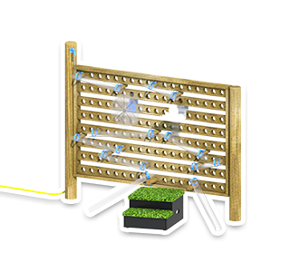 Sticker graphic representing Water Wall with Steps